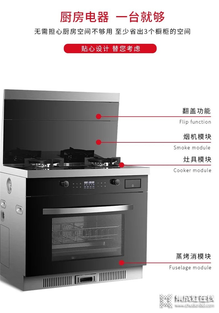 想裝開放式廚房，你需要一臺萬事興集成灶！